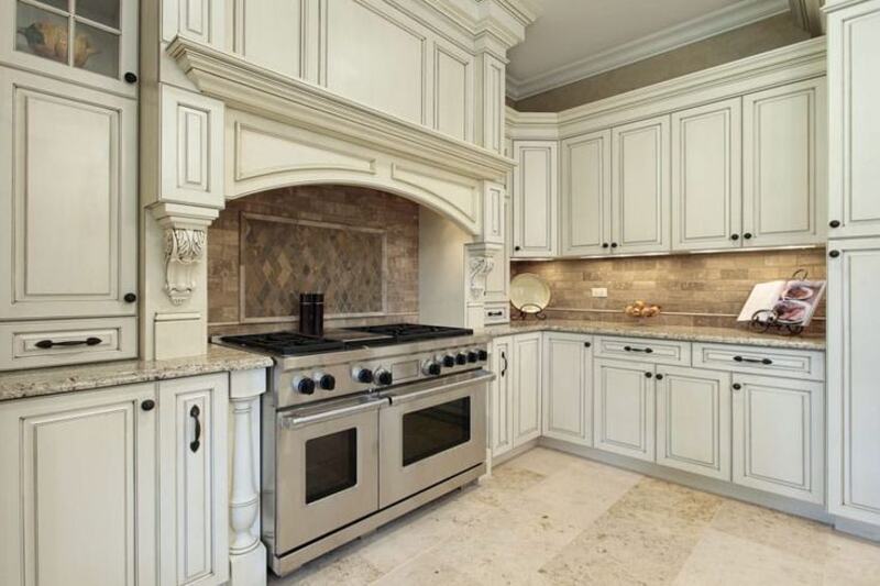 Whitewashed Wood Backsplash