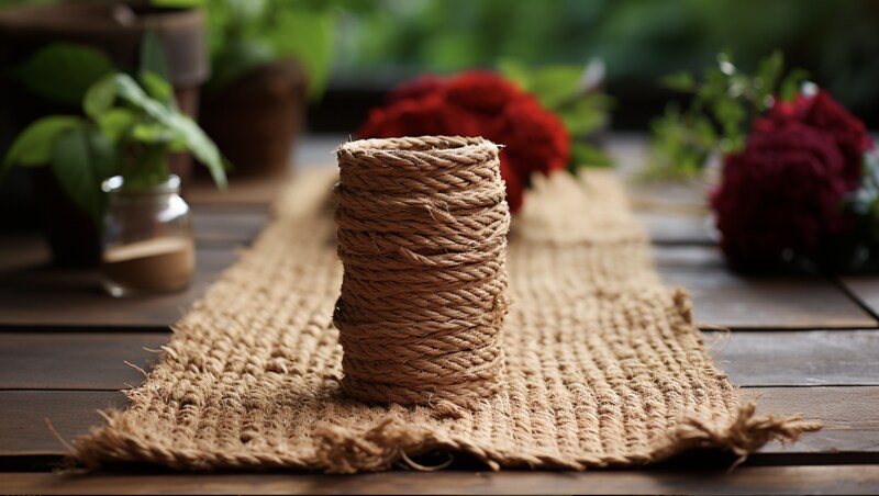 Woven Jute Table Runner for Round Table