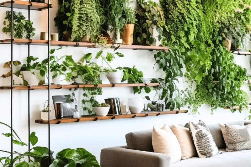 Wall planters in living Room