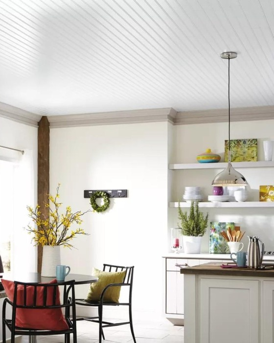 Beadboard Drop Ceiling