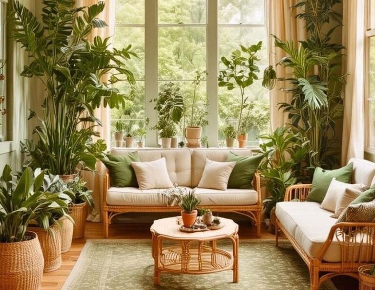 Top 12 Urban Jungle Living Room Ideas for Natural Retreat Home Briefings