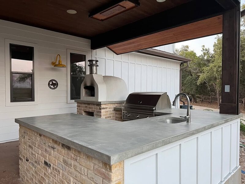 Concrete kitchen countertop