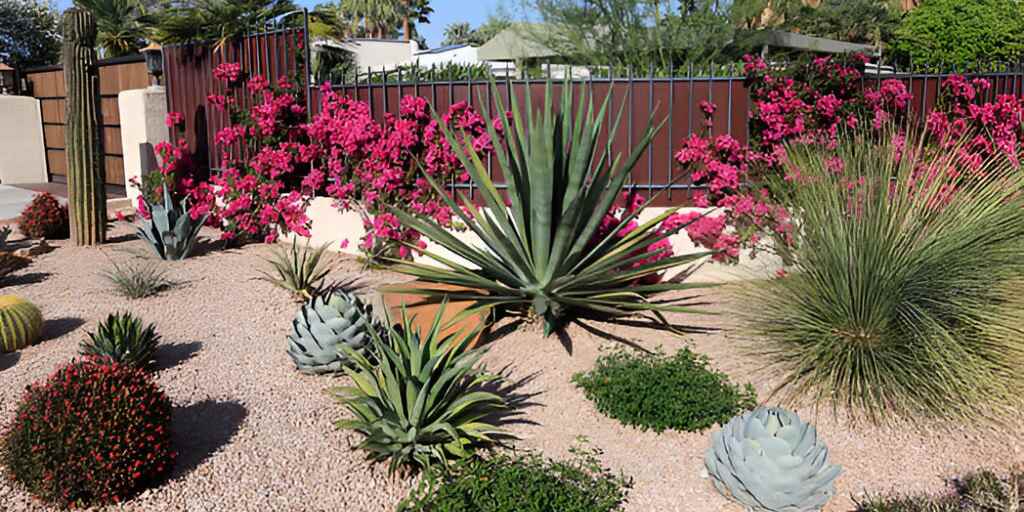 Desert xeriscaping