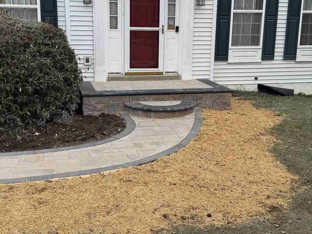 Gravel Driveway with Stone Borders