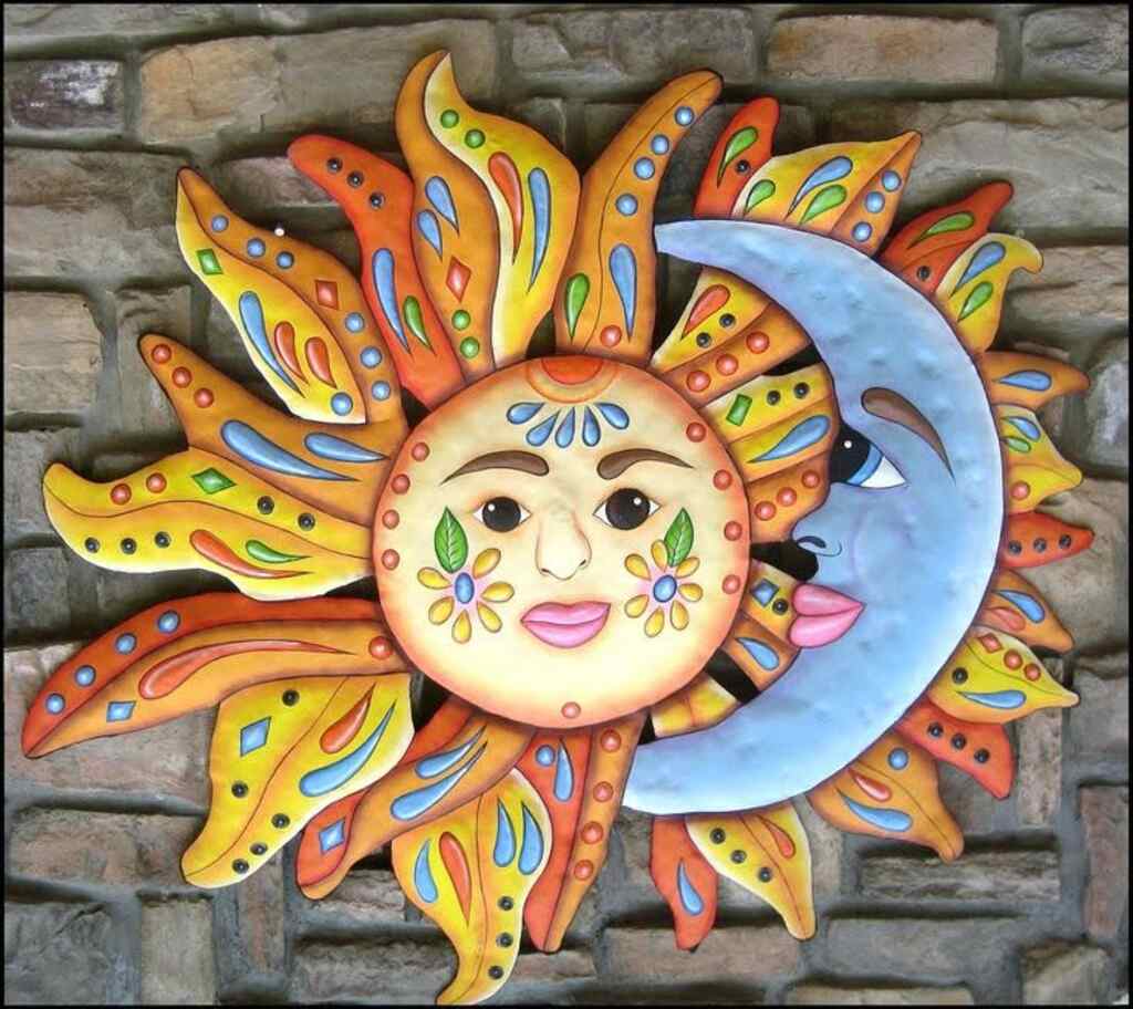 Sun & Moon Metal Art