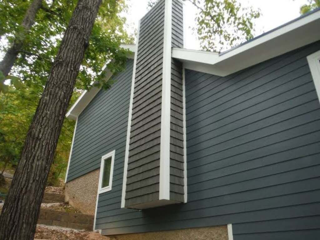 Vinyl siding chimney