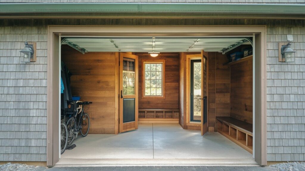 Attached Garage Connected Mudroom