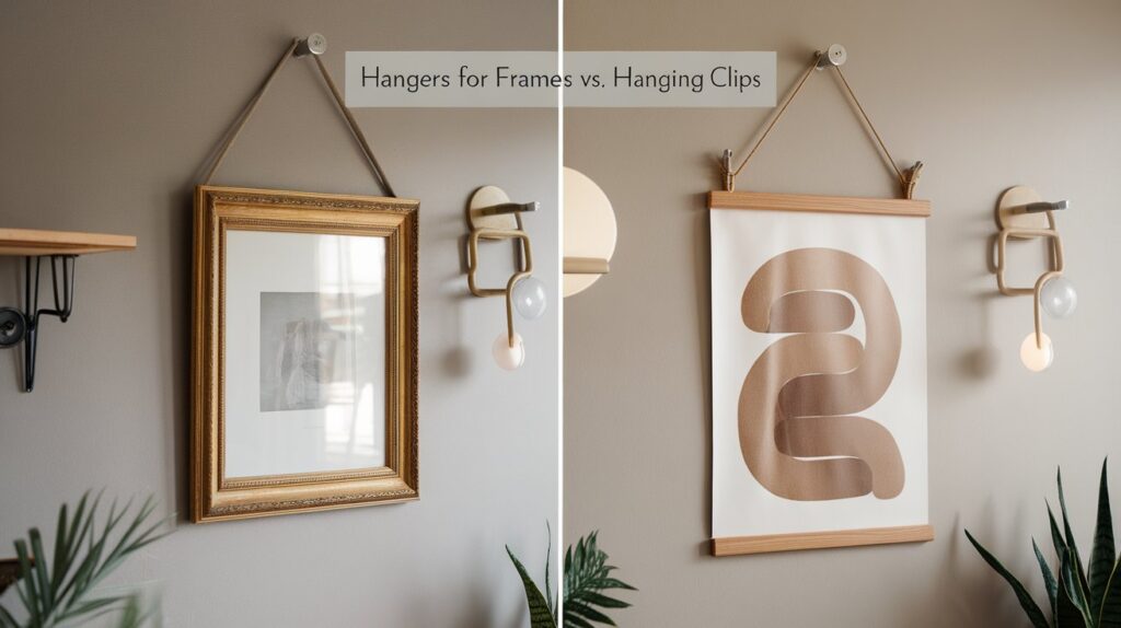 Hangers for Frames vs. Hanging Clips