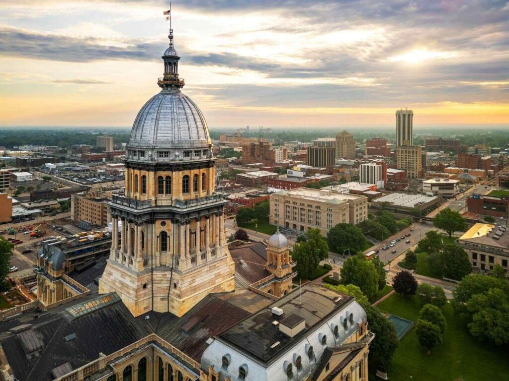 Skyline of Springfield Illinois.