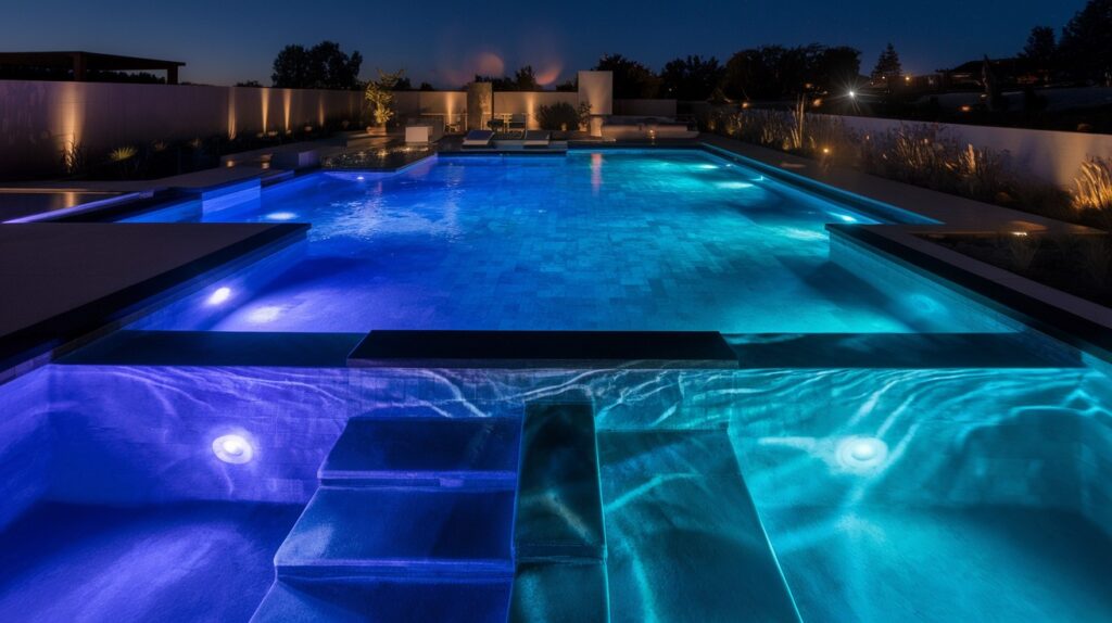Add LED Pool Lighting for Dramatic Night Effects