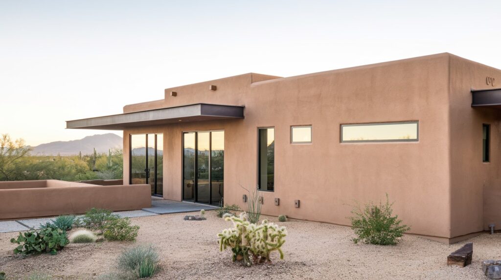 Adobe-Inspired Tan Stucco