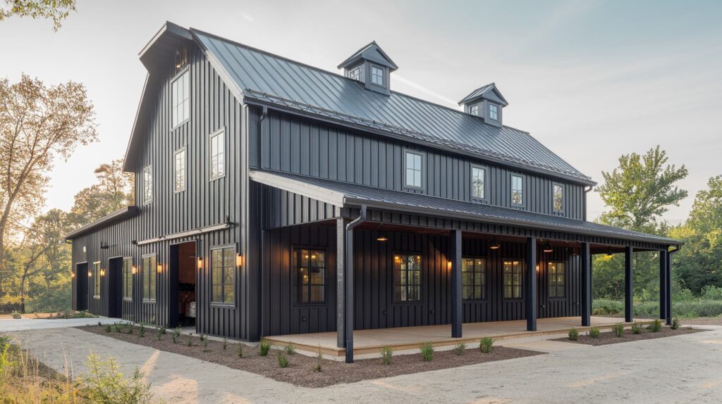 All-Black 2-Story Barndominium