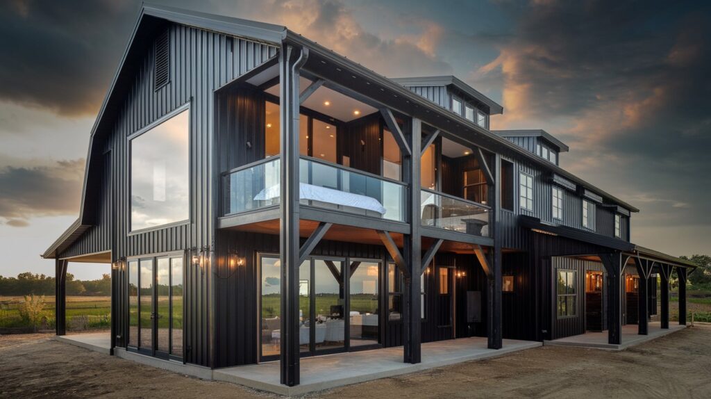 Black Barndo with Second Story Loft