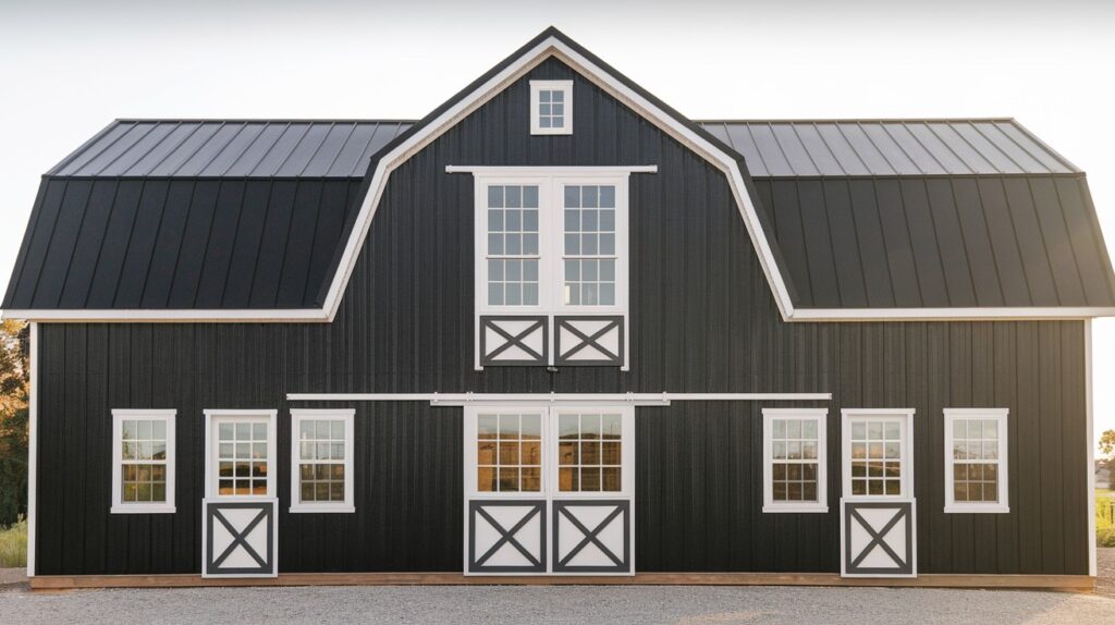 Black Barndo with White Trim
