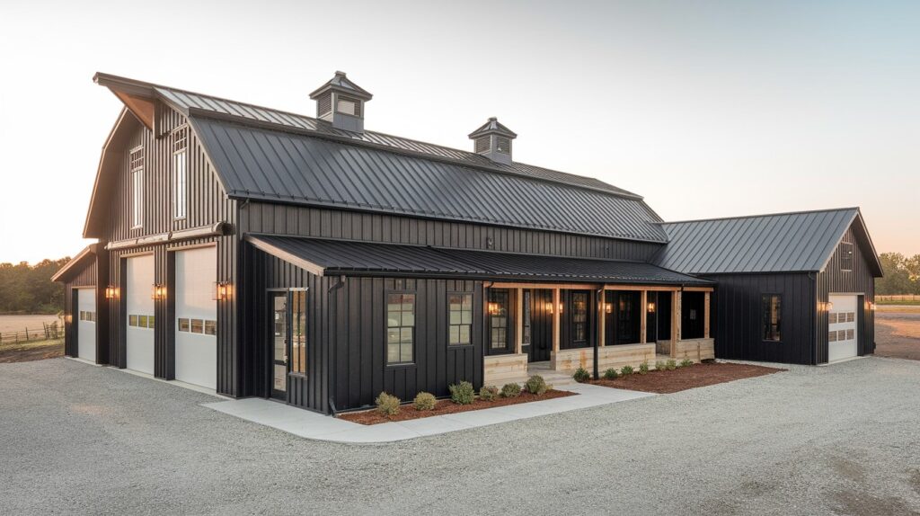 Black Barndominium Garage