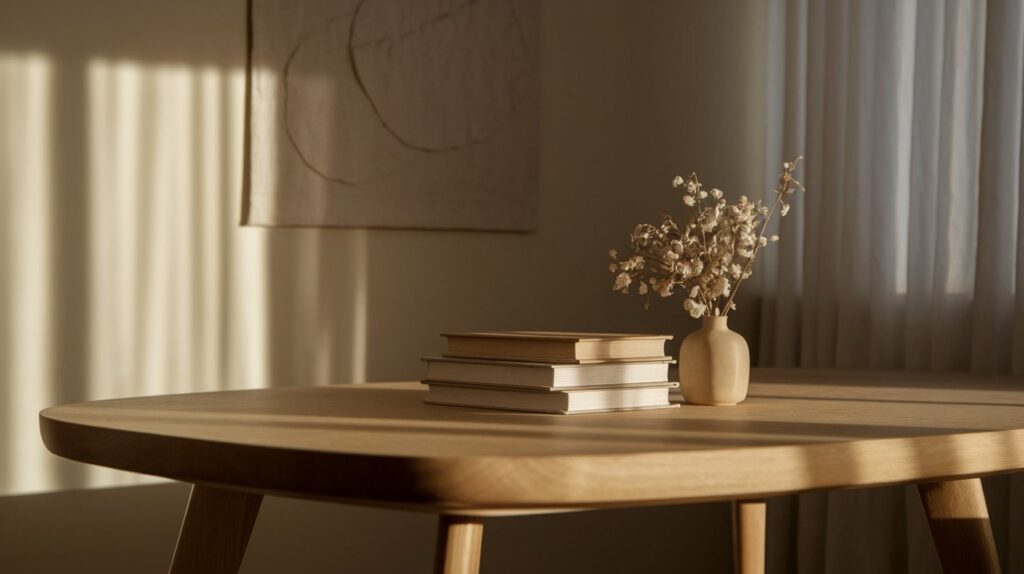 Books and a Small Vase for a Minimalist Look