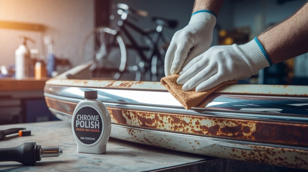 Chrome Polish or Commercial Rust Removers