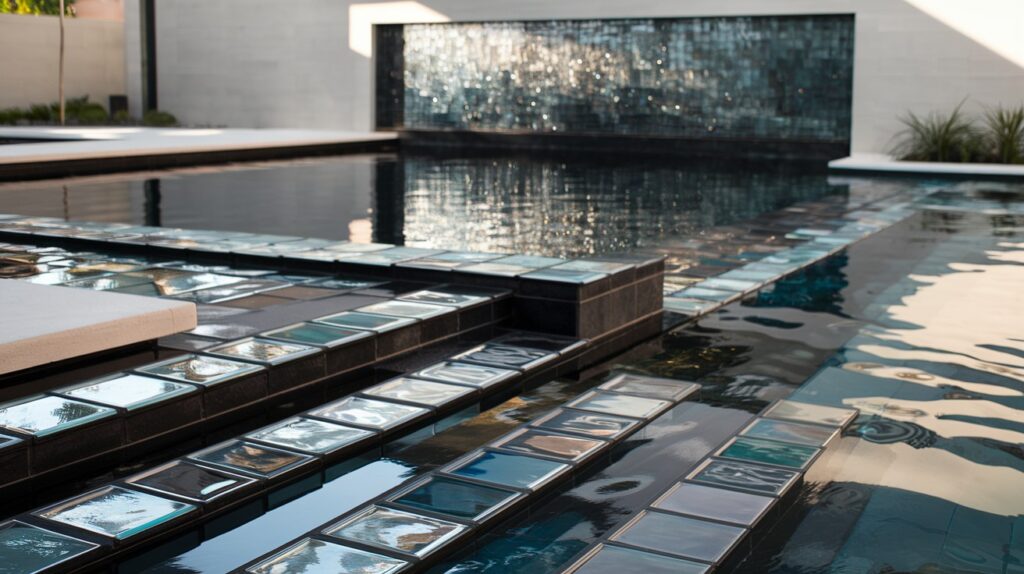 Combine with Reflective Glass Tile Accents