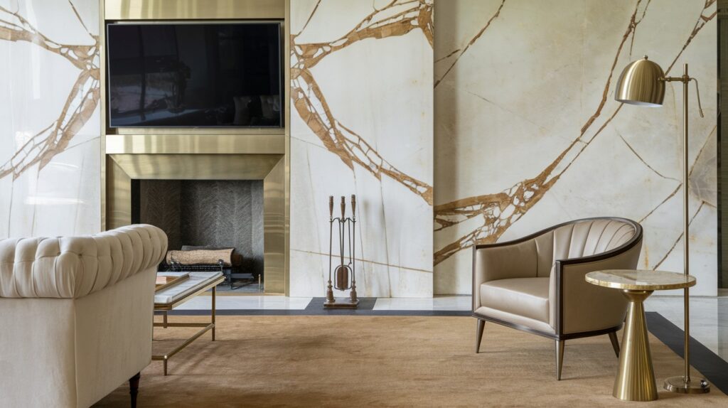 Contemporary Luxe with Marble Finish