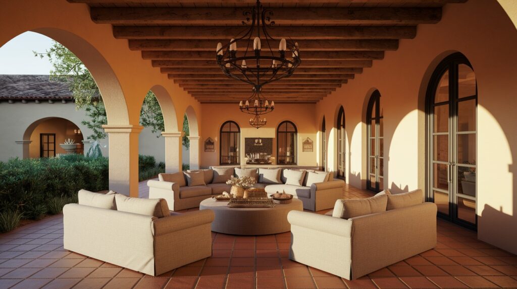 Courtyard-Inspired Living Room