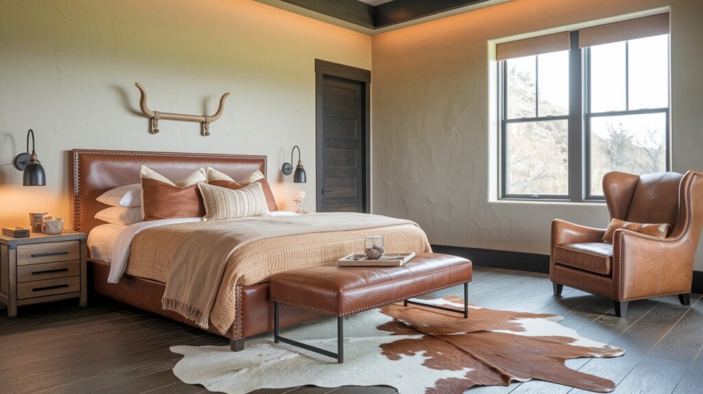 Cowhide Rugs and Leather Details