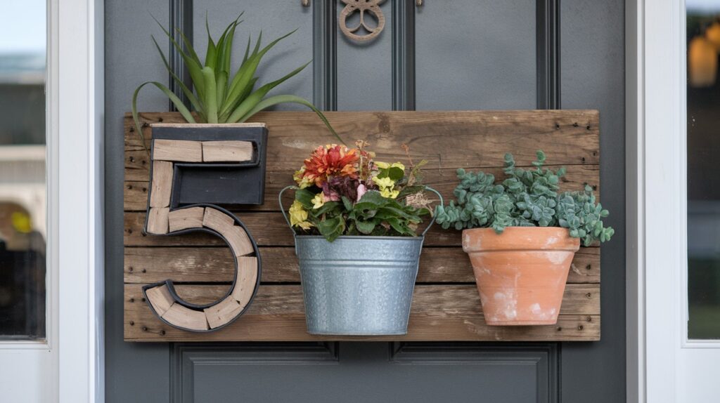 DIY House Number Planters