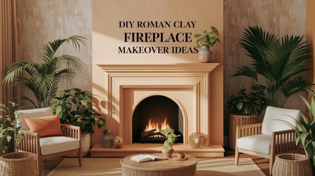 DIY Roman Clay Fireplace