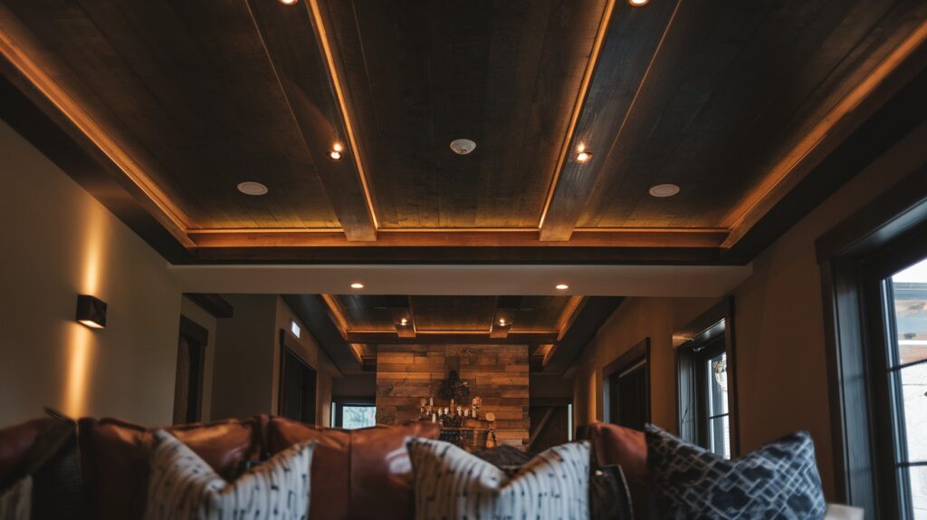 Dark Stained Shiplap for a Moody Feel