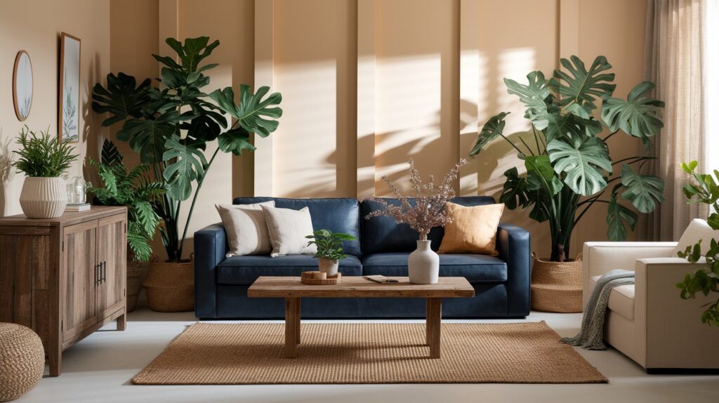 Earthy Feel with Green and Brown Accents