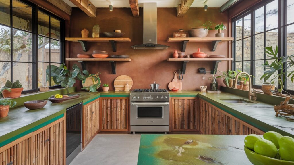 Eco-Friendly Green Kitchen Design