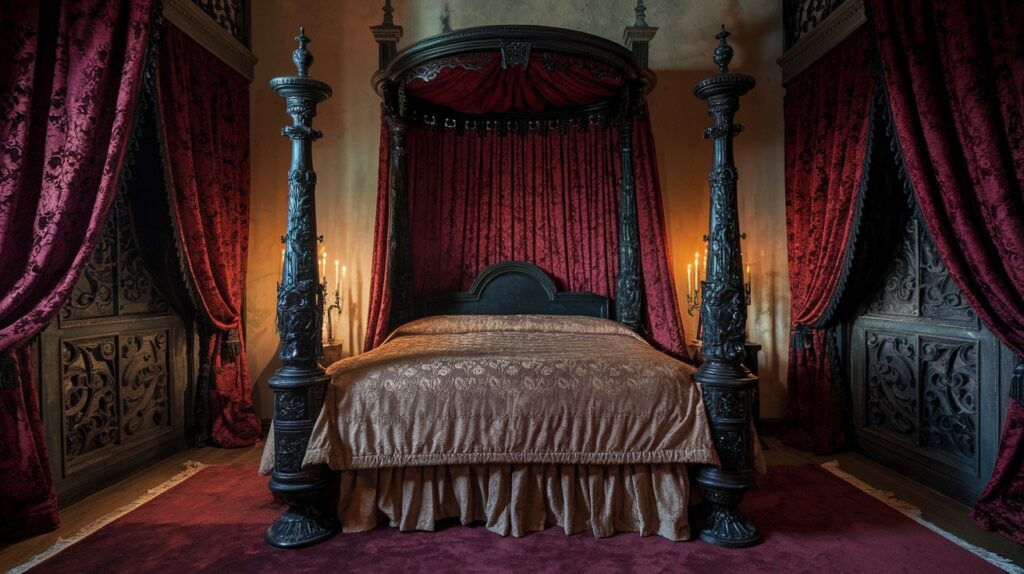 Four-Poster Beds with Heavy Drapes