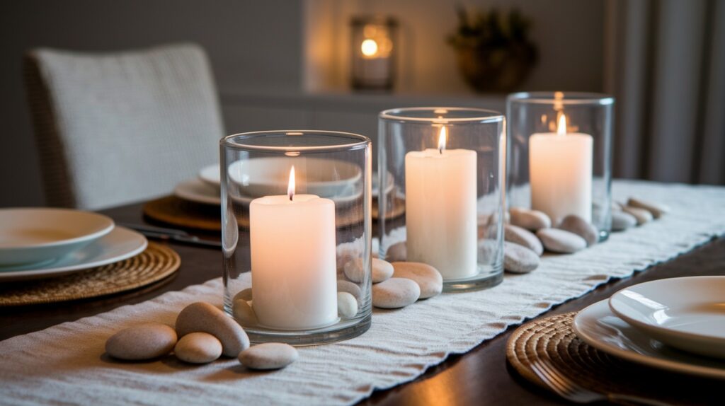 Glass Hurricane Candle Holders