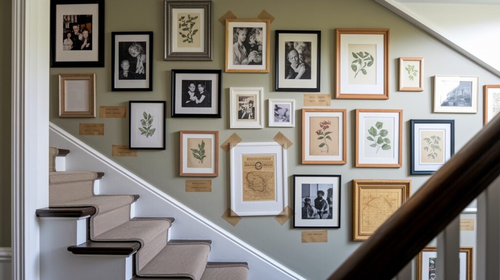 Hang a Gallery Wall Along the Staircase