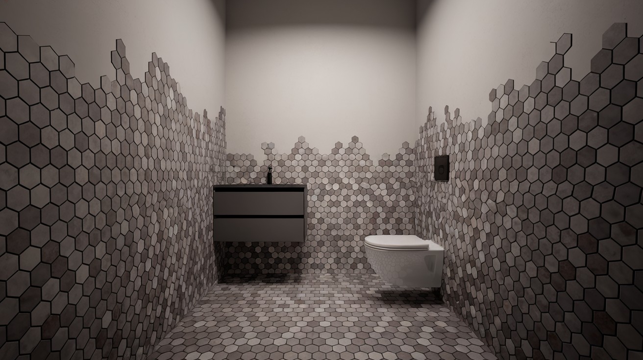 21 Modern Half Tiled Bathroom Walls Ideas + Tips - Home Briefings