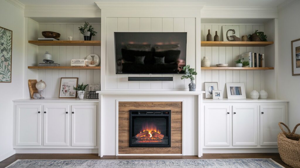 IKEA Hack Fireplace-TV Combo