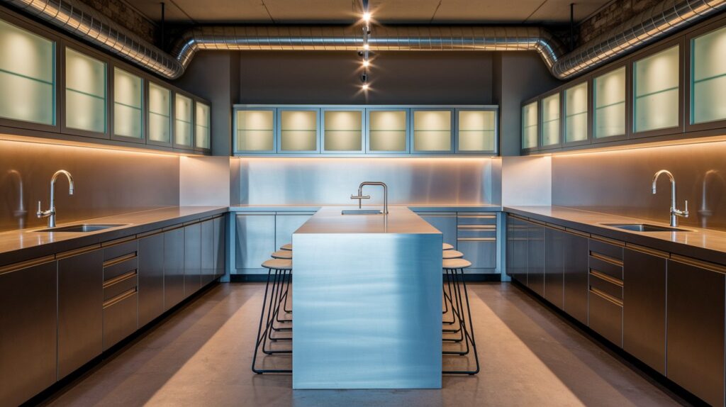 Industrial-Inspired Garage bar