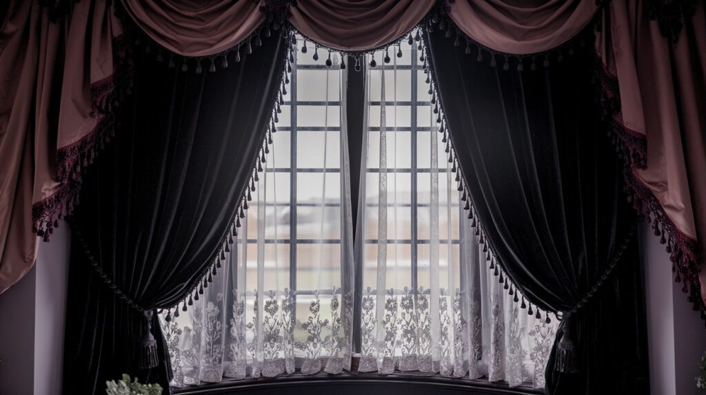 Lace and Velvet Curtains