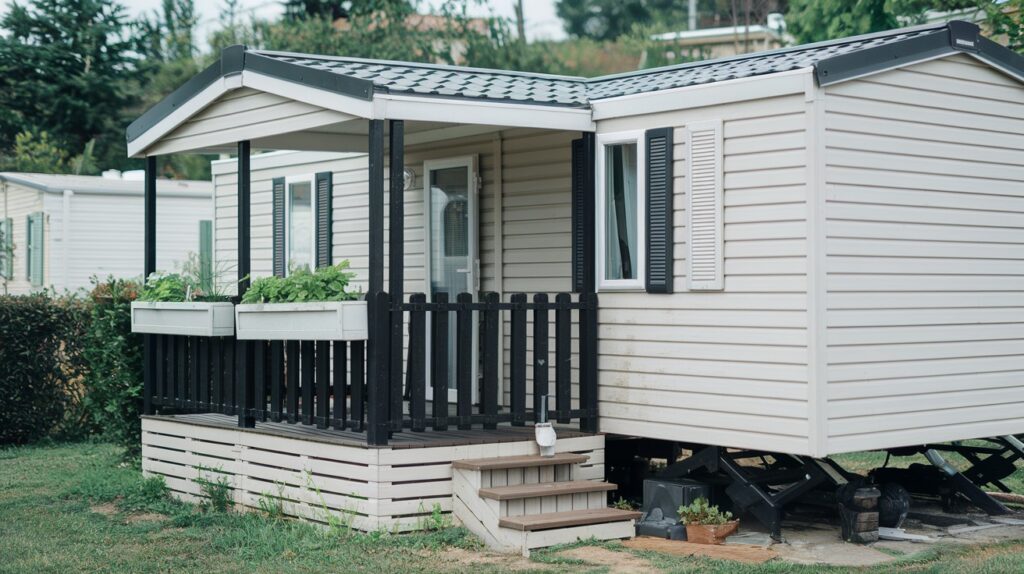 Light Tan Mobile Home