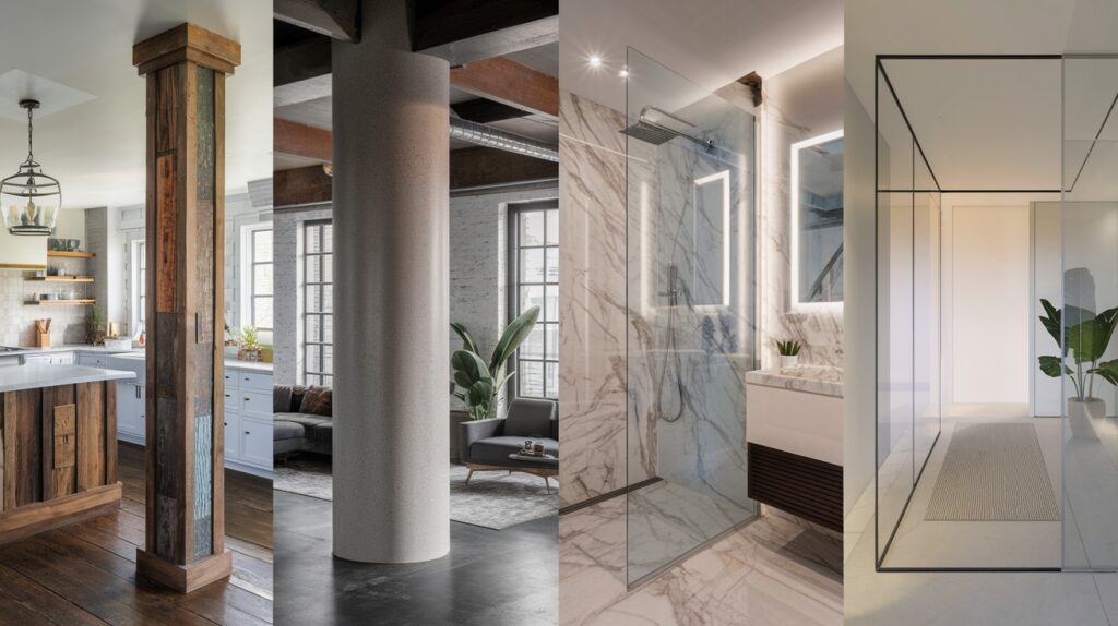 Material-Based Interior Column Ideas