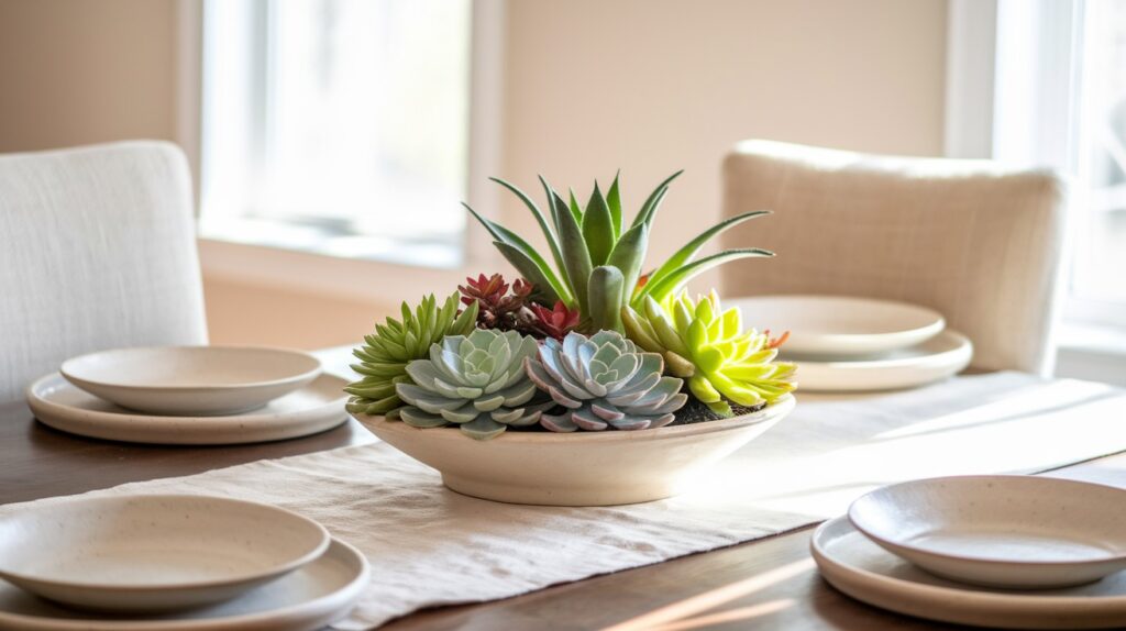Mini Succulent Garden in a Low Planter