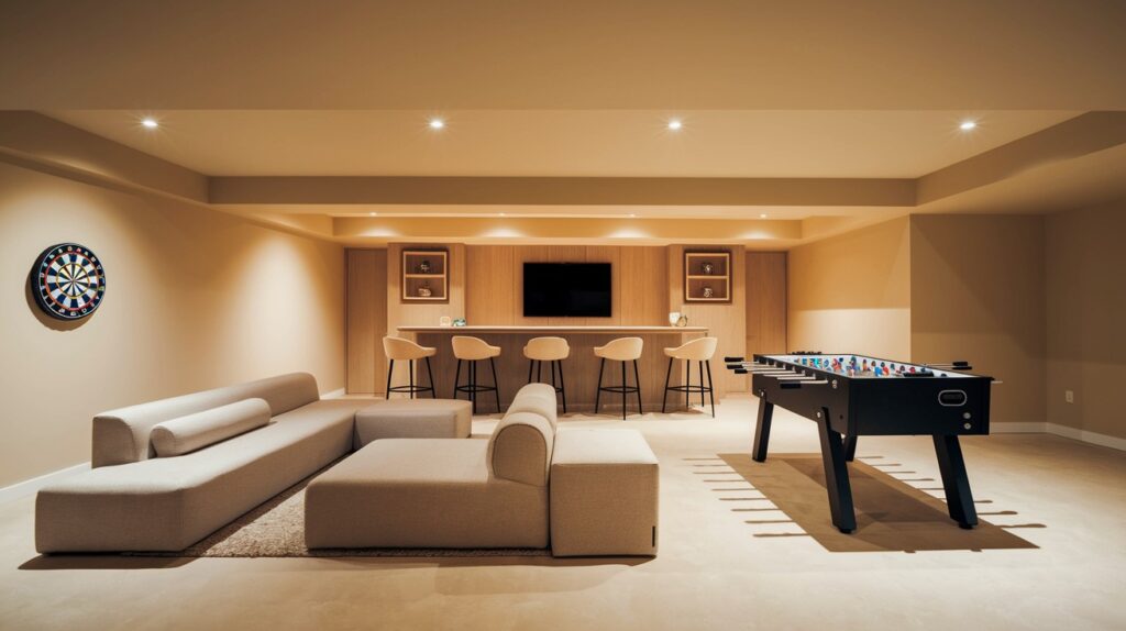Modern Multipurpose Basement Garage Bar