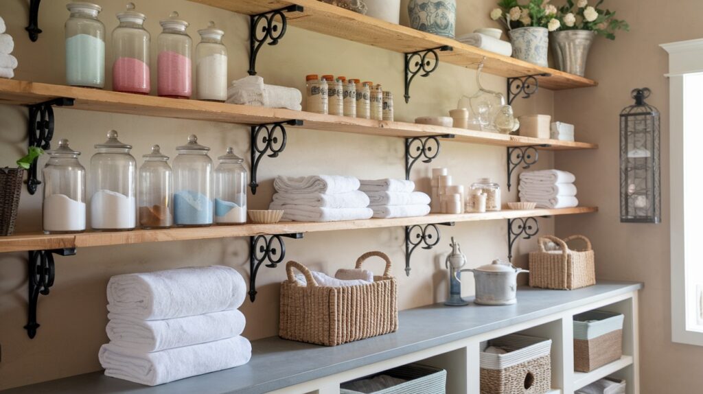 Opt for Rustic Open Shelving