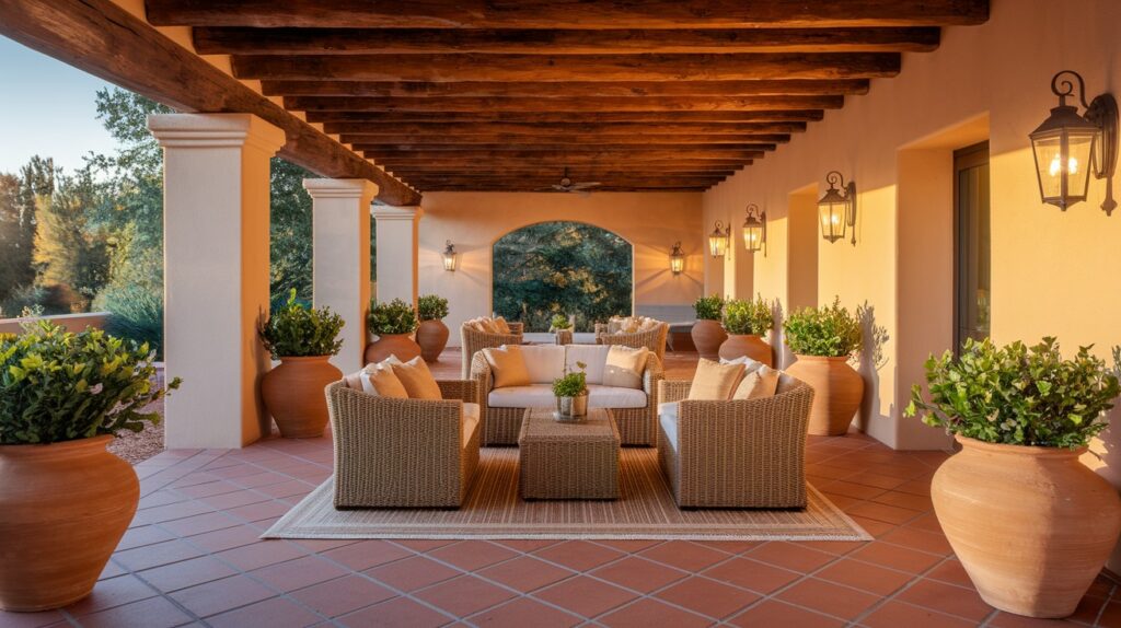 Outdoor Lounge with Hacienda Flavor