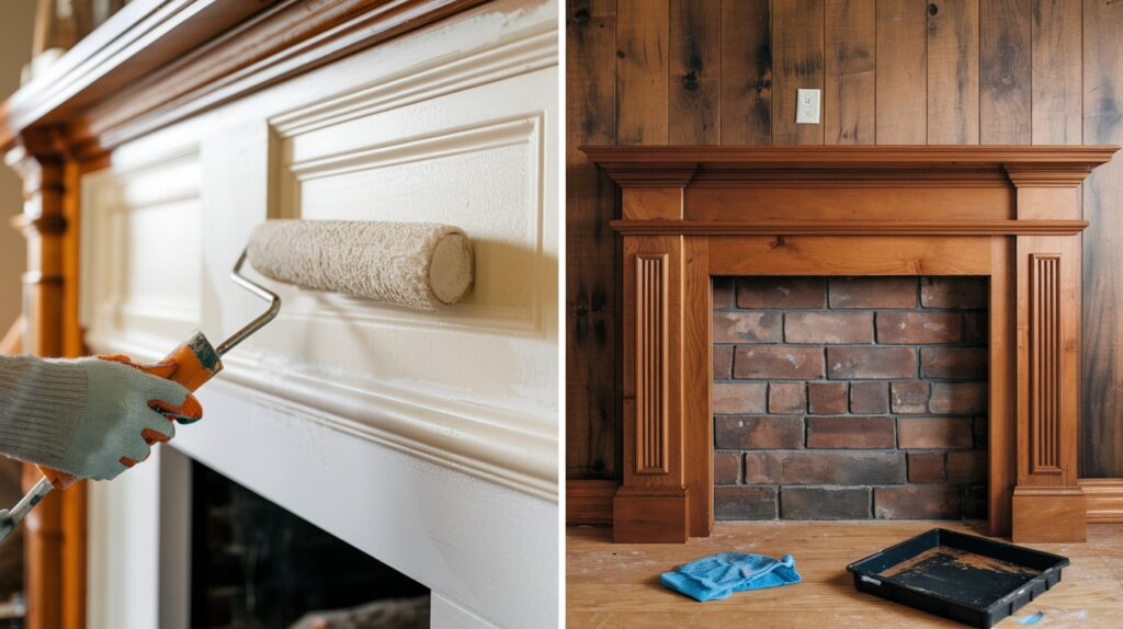 Paint and Finish Your Fireplace Surround