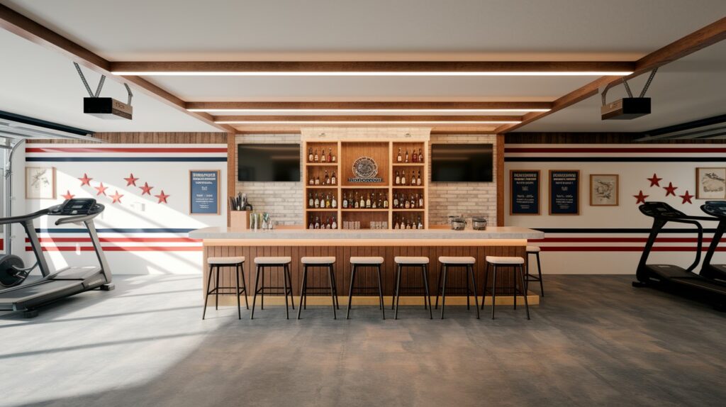 Patriotic Garage Bar for Veterans