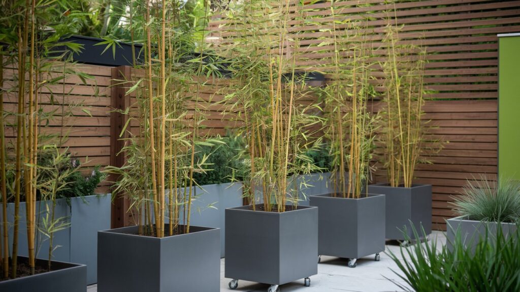 Privacy Screens with Planters