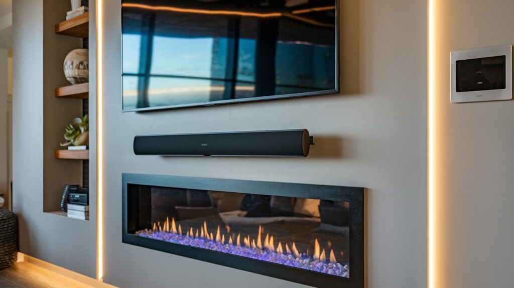 Recessed Soundbar and Ambient Lighting