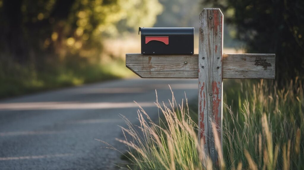 Reclaimed Barn Wood Mailbox Post