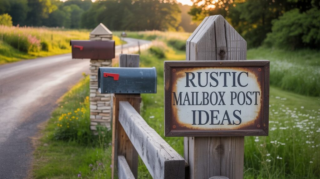 Rustic Mailbox Post