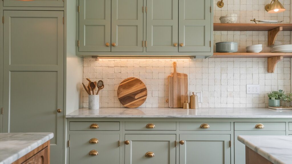 Sage Green Cabinets for a Soft